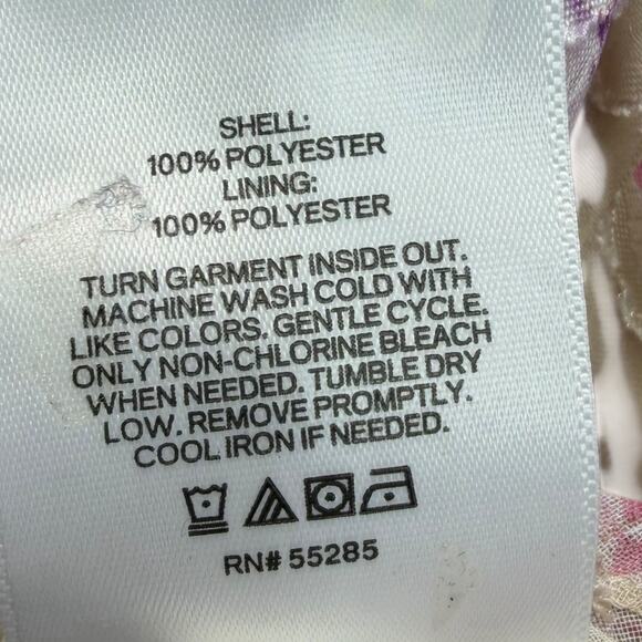 Express Babydoll Top XL Floral Lined Adjustable Straps Boho Ruffle Cottagecore - Picture 8 of 8